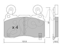 Комплект гальмівних колодок передніх Chevrolet Camaro 6.2 2009–2015 Комплект гальмівних колодок передніх Chevrolet Camaro 6.2 2009–2015