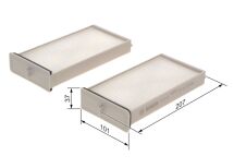 Фільтр салону (комплект 2 шт) Mitsubishi Pajero III 00–