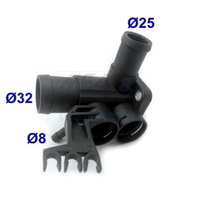 Фланець охолоджувальної рідини Volkswagen Golf, Jetta, Passat, T4, Audi, Seat 1,6–2,0