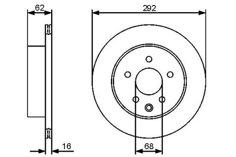 Диск гальмівний (задній) Nissan Leaf 10-/Juke 14-/Qashqai 07-13/X-Trail 01-13 (291.8x16) (вент.)