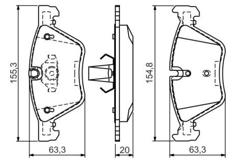 Колодки тормозные (передние) BMW 3 (E90/E91/E92) 07-13/5 (E60/E61) 03-10/X1 (E84) 09-15