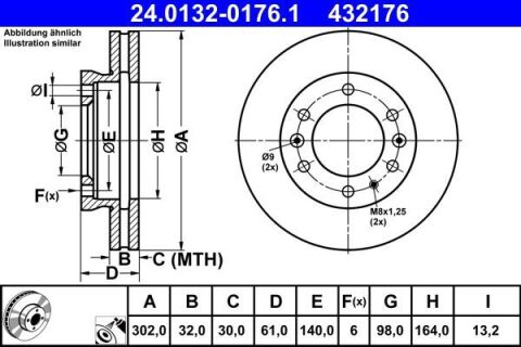 Диск тормозной (передний) Ford Ranger 2.2 TDCi 11- (302x32) Диск тормозной (передний) Ford Ranger 2.2 TDCi 11- (302x32)