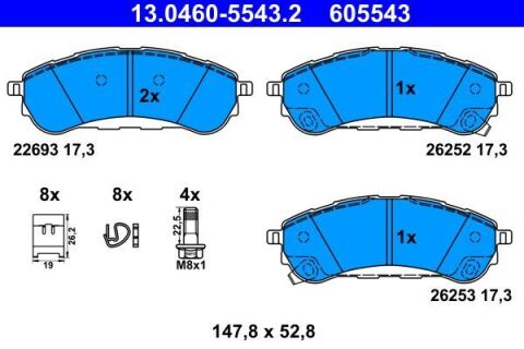 Колодки гальмівні (задні) Ford Ranger 2.0 EcoBlue 18- Колодки гальмівні (задні) Ford Ranger 2.0 EcoBlue 18-