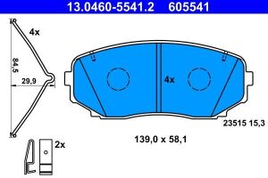 Колодки гальмівні (передні) Mitsubishi Eclipse/Outlander 12- (Advics)