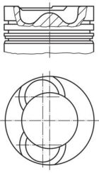 Поршень VW Crafter 2.5TDI 06- (81.51mm/+0.50)