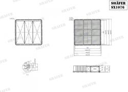Фильтр воздушный Mitsubishi Outlander 03-, Lancer 95-, Soueast Lioncel