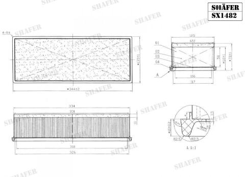 Фільтр повітряний VW Caddy, Passat, Jetta (03-12), (з передфільтром)