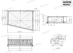 Фільтр повітряний Renault Megane III, Scenic III, Kangoo, Clio, Logan, 1.5D-2.0D (08-), (з передфіль