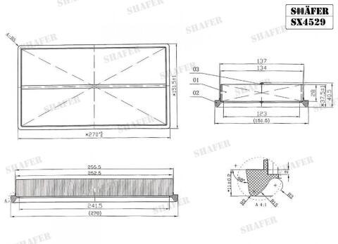 Фільтр повітряний Toyota Corolla E21, RAV 4 V, CH-R X1, Lexus ES Z10, UX AA1 Фільтр повітряний Toyota Corolla E21, RAV 4 V, CH-R X1, Lexus ES Z10, UX AA1