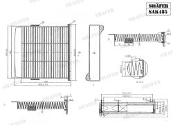 Фільтр салонний Mitshubishi Grandis, L200, Lancer, Outlander, Pajero Sport, 01-, вугільний