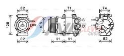 Компрессор кондиционера Ford Fiesta 2009, 1.6 TI-VCT Компрессор кондиционера Ford Fiesta 2009, 1.6 TI-VCT