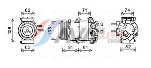 Компресор кондиціонера Ford Fiesta 2009, 1.6 TI-VCT