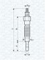 Свічка розжарювання Mitsubishi Pajero/Mitsubishi L 200/300/Kia Pregio 2.5TD 86- (11V) (UC47A), фото 1 - інтерент-магазин Auto-Mechanic