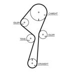 Ремень ГРМ с длиной окружности более 60 см, но не 150см