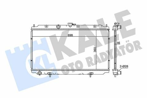 KALE NISSAN Радиатор охлаждения Almera II,Primera 1.5/1.8 00-