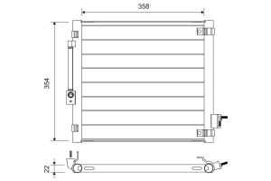 Радіатор кондиціонера MODEL S 14-