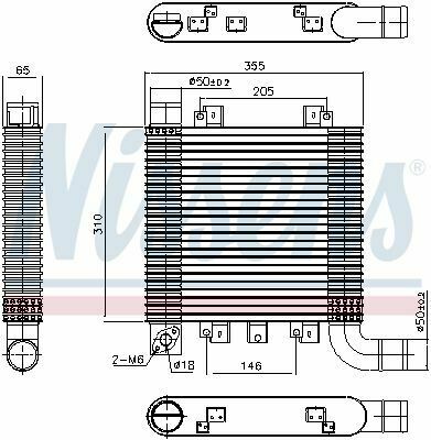 Интеркулер HY SANTA FE(06-)2.2 CRDi(+)[OE 2827127800]