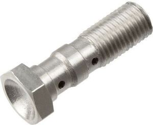 Болт гальмового шланга M10x1,25, колір: сталь (на 2 шланга)