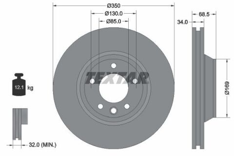 Диск гальмівний передній лівий AUDI Q7 PORSCHE CAYENNE, PANAMERA VW TOUAREG 2.0-6.0D 05.02- Диск гальмівний передній лівий AUDI Q7 PORSCHE CAYENNE, PANAMERA VW TOUAREG 2.0-6.0D 05.02-