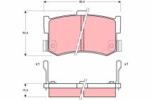 Комплект гальмівних колодок задній , ACURA LEGEND  HONDA LEGEND I  HYUNDAI SONATA III  ROVER 800 1.8-3.0 01.86-06.98