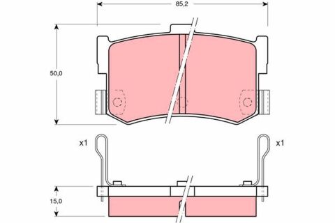 Комплект гальмівних колодок задній , ACURA LEGEND HONDA LEGEND I HYUNDAI SONATA III ROVER 800 1.8-3.0 01.86-06.98 Комплект гальмівних колодок задній , ACURA LEGEND HONDA LEGEND I HYUNDAI SONATA III ROVER 800 1.8-3.0 01.86-06.98