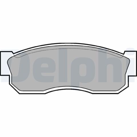 Комплект гальмівних колодок передній , NISSAN CHERRY III, SUNNY I, SUNNY II, SUNNY/KOMBI  SUBARU JUSTY I, JUSTY I/HATCHBACK, LIBERO, REX II 0.5-1.8 08.81-02.00
