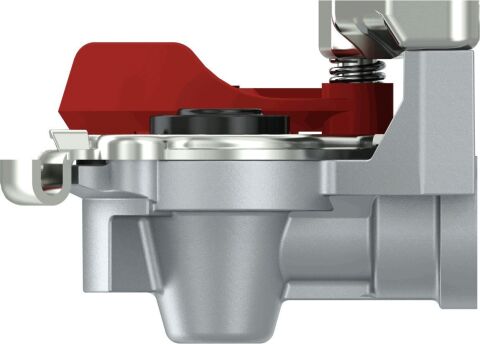 Пневматическая муфта (ручка двери, размер резьбы M22x1,5мм, цвет красный, клапан в комплекте, применение трактор)