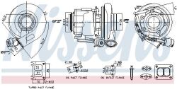 Турбокомпресор (із монтажним набором) RVI  VOLVO FH  FM  T DTi13  MD13 EURO 6 VOLVO FH, FH II, FH III, FM II, FM III, FMX II, FMX III D13A380-G13C500 09.05-
