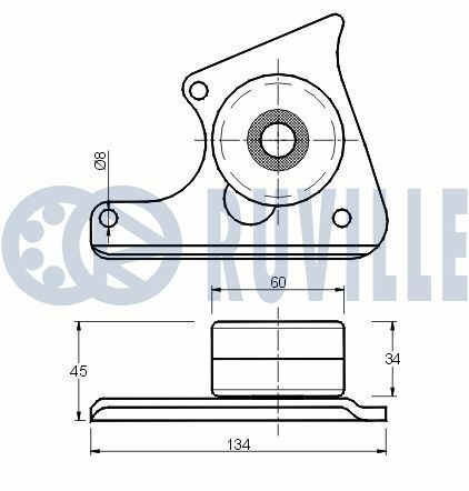 RUVILLE CITROEN Натяжной ролик промежуточный 1,9TD XUD9TE FIAT