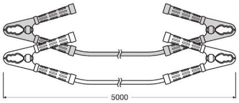 Пускові провода 1200А BATTERY START OSRAM