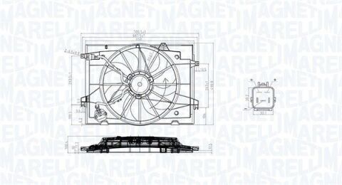 Вентилятор радиатора Hyundai Tucson 2.0 04–, KIA Вентилятор радиатора Hyundai Tucson 2.0 04–, KIA