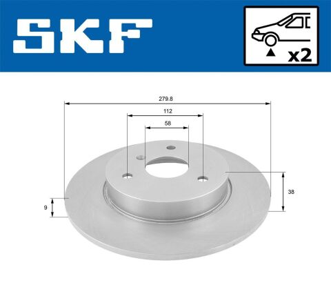 Гальмівний диск передній Smart Fortwo 00–07, City-Coupe 00–04, Roadster 00–05 Гальмівний диск передній Smart Fortwo 00–07, City-Coupe 00–04, Roadster 00–05