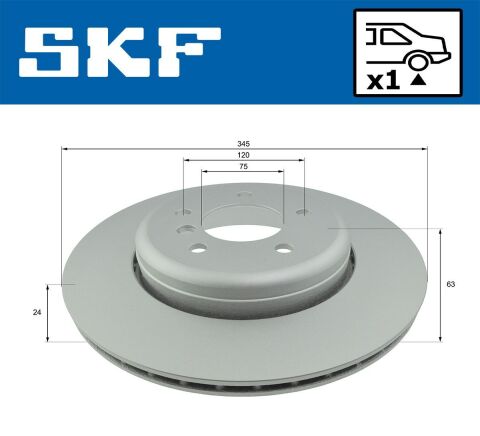 Диск тормозной задний BMW 5-serie E60/61, 7-serie E65/66