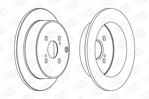 Гальмівний диск задній COROLLA 04-09 комплект 2шт