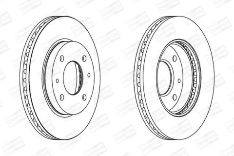 Гальмівний диск передній Coupe/Elantra/Lantra/Matrix/Sonata 95-10 1.5-2.5 комплект 2шт