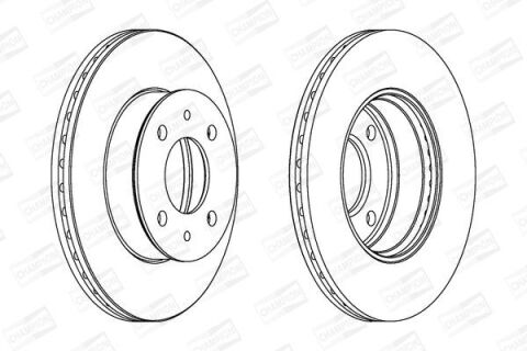 Тормозной диск передний Hyundai Accent II 00-05 (241x19) комплект 2шт