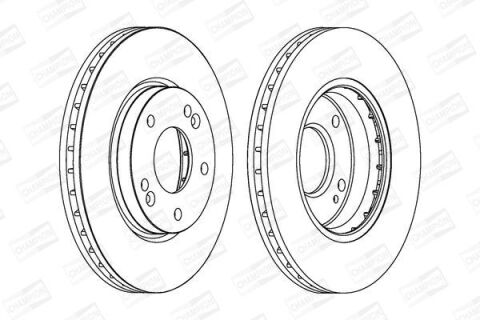 Тормозной диск передний Trajet/Santa Fe/Highway Van 00-08 комплект 2шт Тормозной диск передний Trajet/Santa Fe/Highway Van 00-08 комплект 2шт
