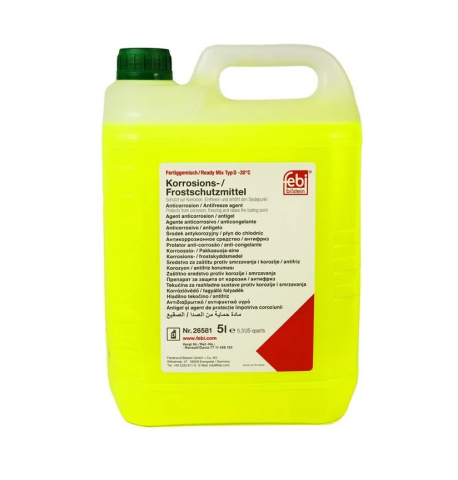 Антифриз FEBI BILSTEIN Renault Glaceol RX Type D (зелений) (-30°C), 5 літрів Антифриз FEBI BILSTEIN Renault Glaceol RX Type D (зелений) (-30°C), 5 літрів