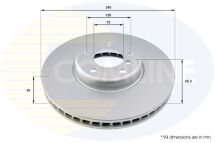Диск гальмівний вентильований з покриттям