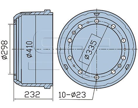 Гальмiвний барабан MAN, 410*187