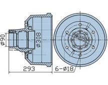 Гальмiвний барабан MB, 308*132