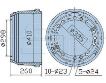 Тормозной барабан MB, 410*193