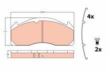 Дискові гальмівні колодки, комплект (з РМК), 29125/29277 WVA Дискові гальмівні колодки, комплект (з РМК), 29125/29277 WVA