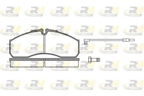 Дисковые тормозные колодки, комплект, IVECO, RVI, 29160 WVA