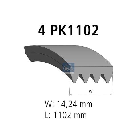 Дорiжковий ремінь 4PK1102