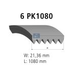 Дорожный ремень 6PK1080