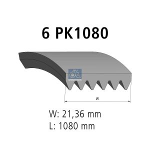 Дорiжковий ремінь 6PK1080
