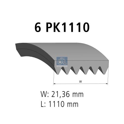 Дорiжковий ремінь 6PK1110