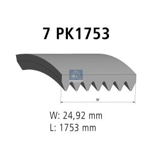 Дорiжковий ремінь 7PK1749