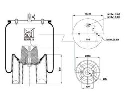Подушка амортизирующая 1 DK 23 L-1 ( со стаканом)
